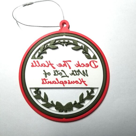 Deck The Halls With Lots Of Houseplants 3D Printed Ornament Holiday Decor Gift - Picture 3 of 9